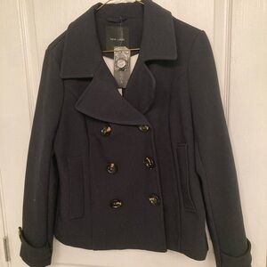 New Look Women’s Navy Blue Double Breasted Peacoat Size 6 Brand New With Tags!